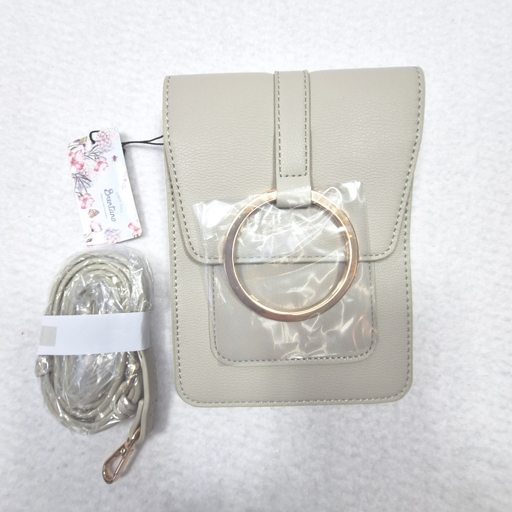 Brentano‎ Waist Purse Womens Small Gray Vegan Leather Crossbody Bag CJ11398 NEW